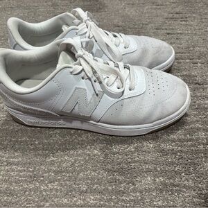 New Balance White Lace-Up Sneakers